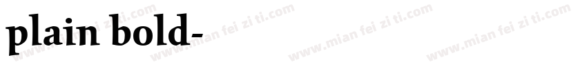 plain bold字体转换